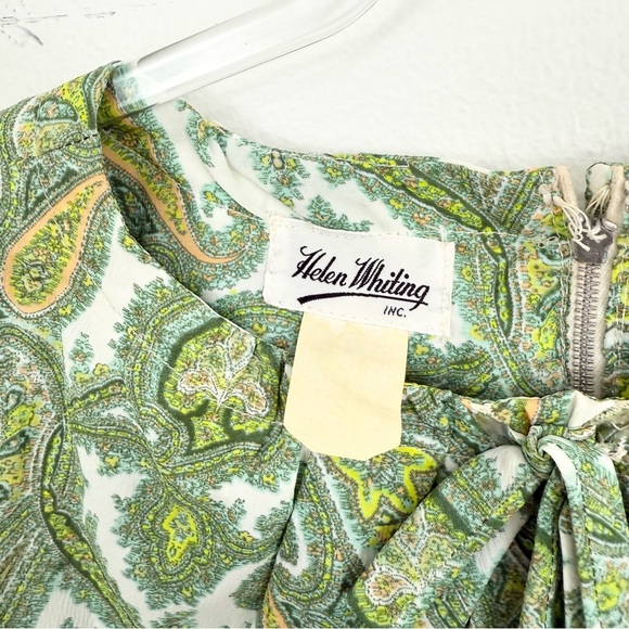 Vintage Helen Whiting Green Paisley Blouse - Picture 3 of 4